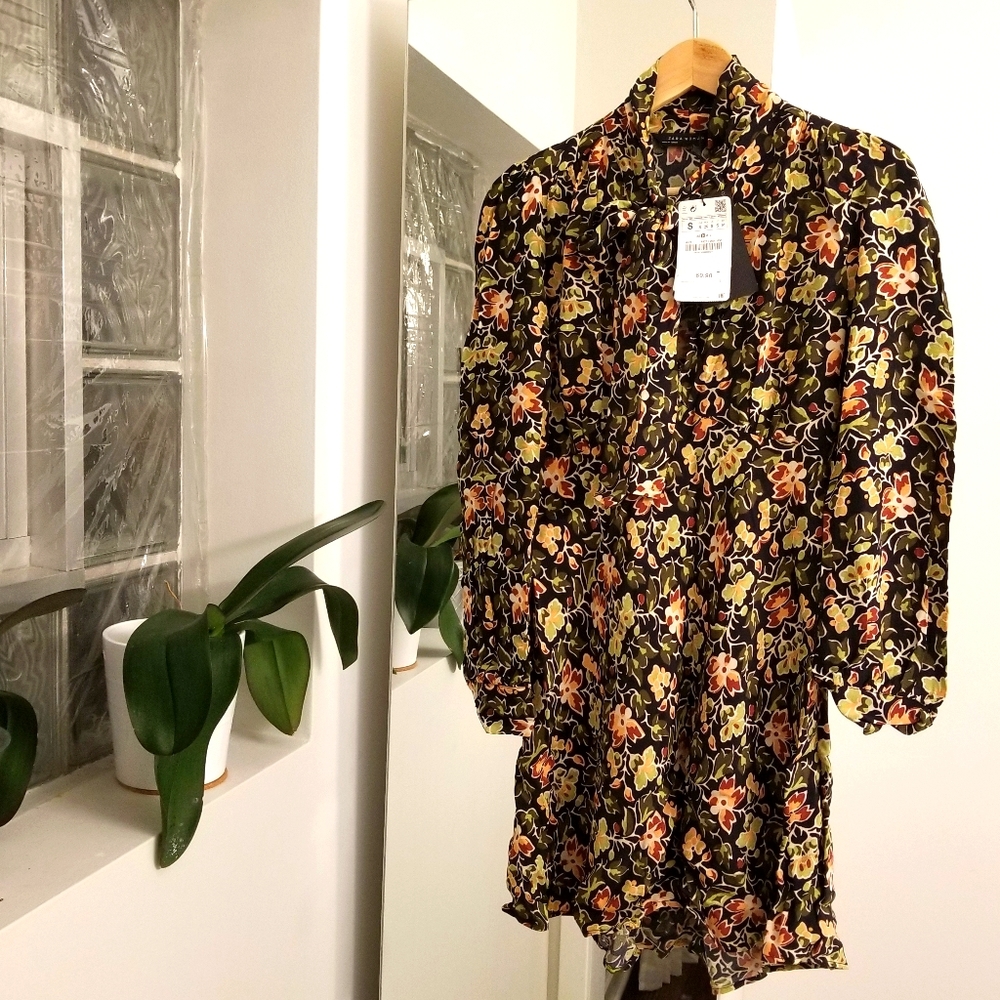 NWT Zara Floral Mini Dress
